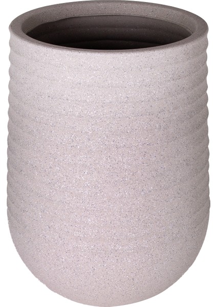 Oval Iç ve Dış Mekan Saksı Bej Orta Boy 39X39X51 Cm. modelleri