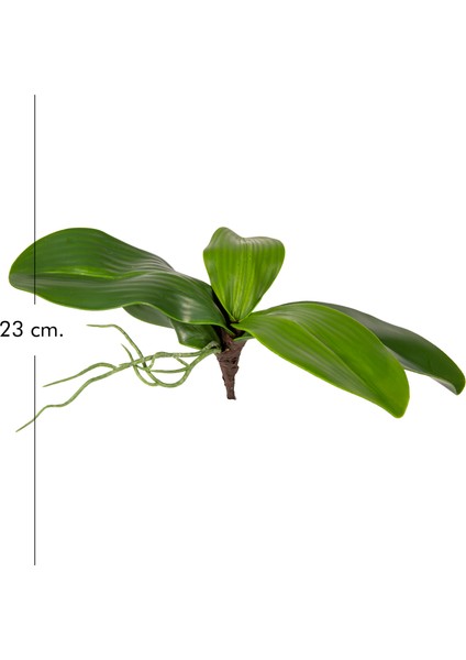 Yapay Bitki Orkide Yaprağı Yeşil 23 Cm.