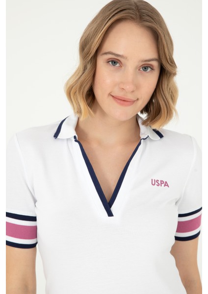 U.S. Polo Assn. Kadın Beyaz Tişört 50296155-Vr013