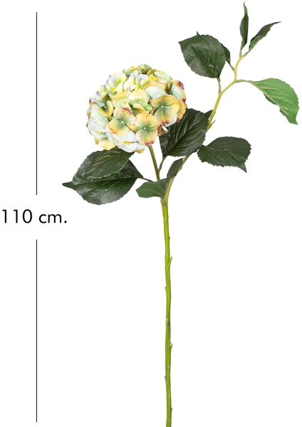Yapay Çiçek Islak Dokulu Ortanca Yeşil Tek Dal 110 cm .