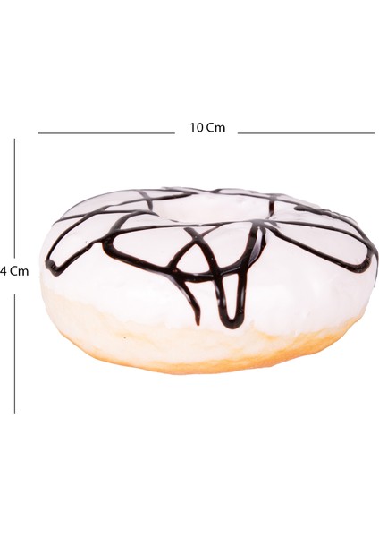 Yapay Donut Vanilyalı Üstü Çikolata 10X4 Cm.