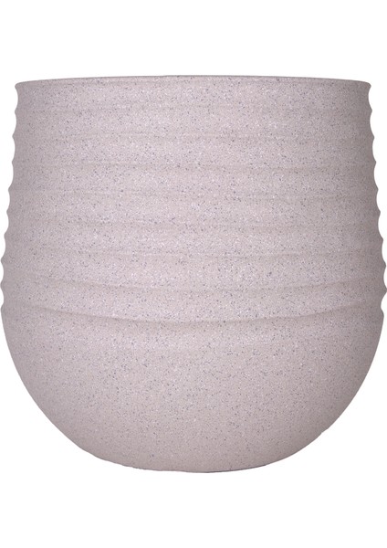 Oval Iç ve Dış Mekan Saksı Bej Orta Boy 40X40X37 Cm. fiyatları