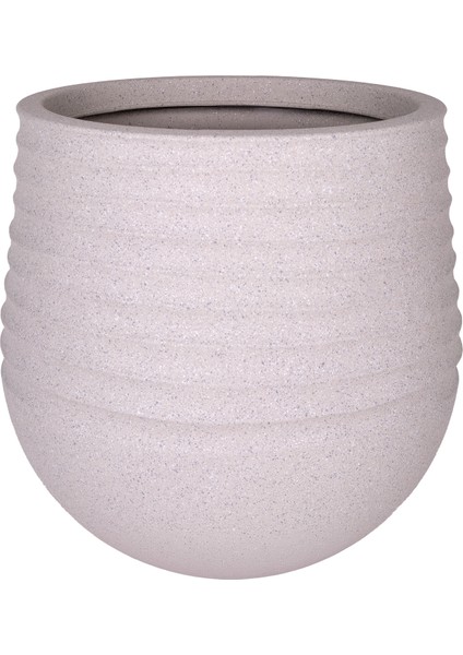 Oval Iç ve Dış Mekan Saksı Bej Orta Boy 40X40X37 Cm. modelleri