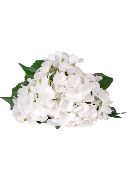 Yapay Çiçek Islak Dokulu Ortanca Buket Beyaz 26 cm . modelleri