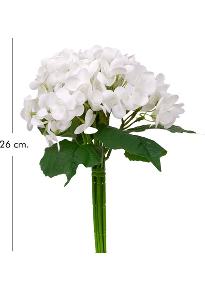 Yapay Çiçek Islak Dokulu Ortanca Buket Beyaz 26 cm . fırsatları