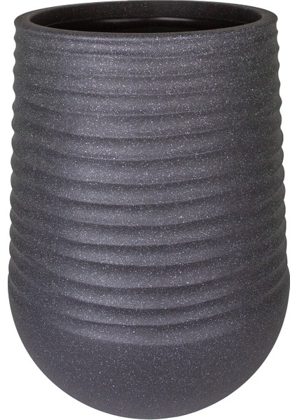 Oval Iç ve Dış Mekan Saksı Siyah Büyük Boy 53X53X69,5 Cm. modelleri