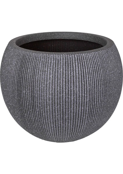 Oval Iç ve Dış Mekan Saksı Büyük Boy Koyu Antrasit 53X53X41 Cm. modelleri