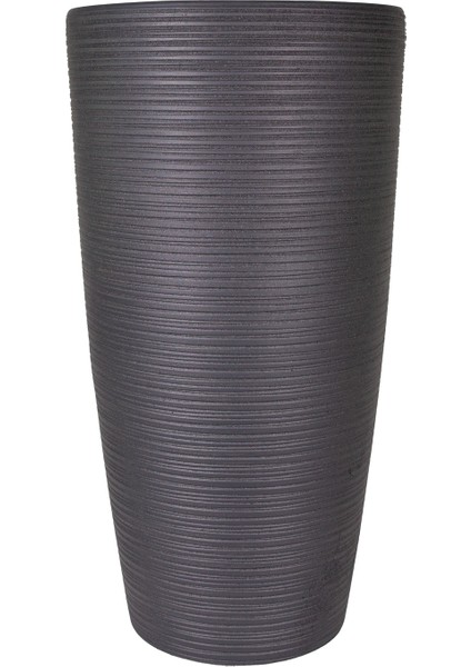 Konik Iç ve Dış Mekan Saksı Antrasit Gri Büyük Boy 40X40X75,5 Cm. modelleri