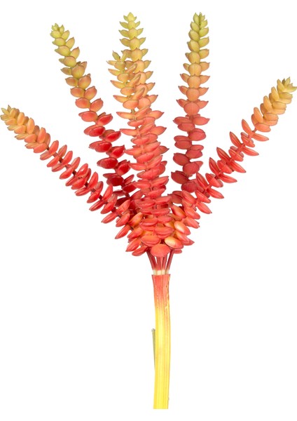 Yapay Kaktüs Sukulent Kırmızı/yeşil 26 cm modelleri