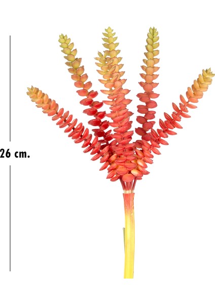 Yapay Kaktüs Sukulent Kırmızı/yeşil 26 cm fırsatları
