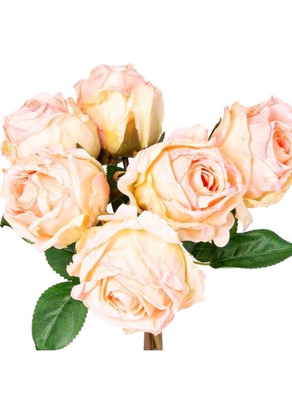 Yapay Çiçek Gül 6'lı Demet Pembe-Sarı 37 Cm. fiyatları
