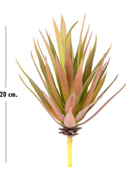 Yapay Kaktüs Sukulent Kırmızı/yeşil 20 cm