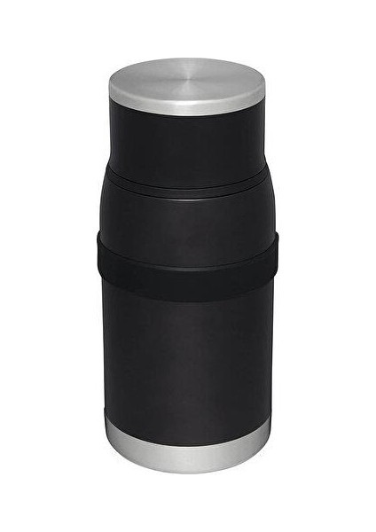 The Adventure To-Go Food Jar + Spork Kaşıklı Yemek Termosu 0,7 L Siyah