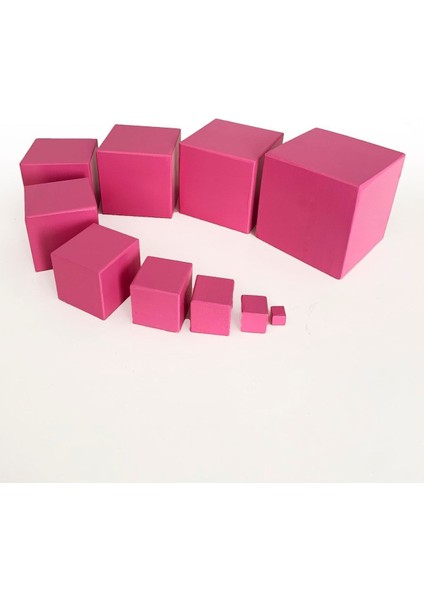 Montessori Pembe Kule 1 - 10 cm Arası 10 Küp Oyuncak fiyatları