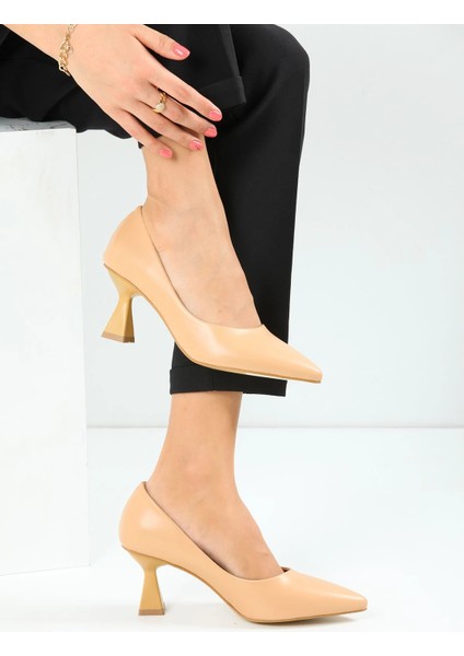 Kadın Topuklu Ayakkabı Şampanya Stiletto
