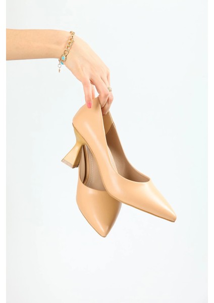 Kadın Topuklu Ayakkabı Şampanya Stiletto fiyatları