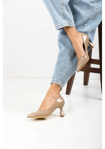 Kadın Topuklu Ayakkabı Şampanya Stiletto
