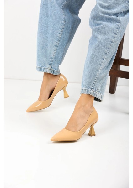 Kadın Topuklu Ayakkabı Şampanya Stiletto