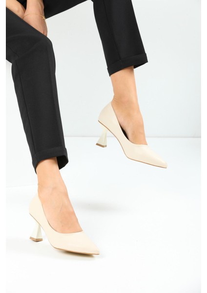 Kadın Topuklu Ayakkabı Şampanya Stiletto