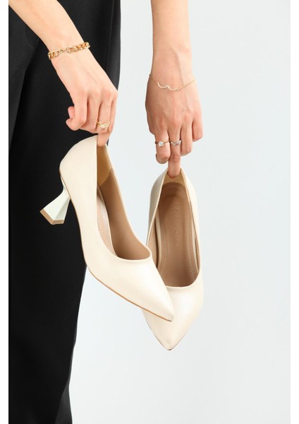 Kadın Topuklu Ayakkabı Şampanya Stiletto modelleri