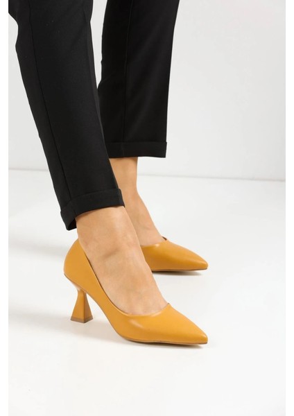 Kadın Topuklu Ayakkabı Şampanya Stiletto