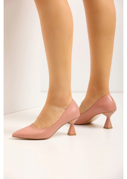 Kadın Topuklu Ayakkabı Şampanya Stiletto