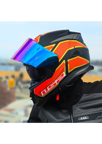 Storm 2 Foggy Mat Siyah-Kırmızı Kask Gökkuşağı Cam modelleri