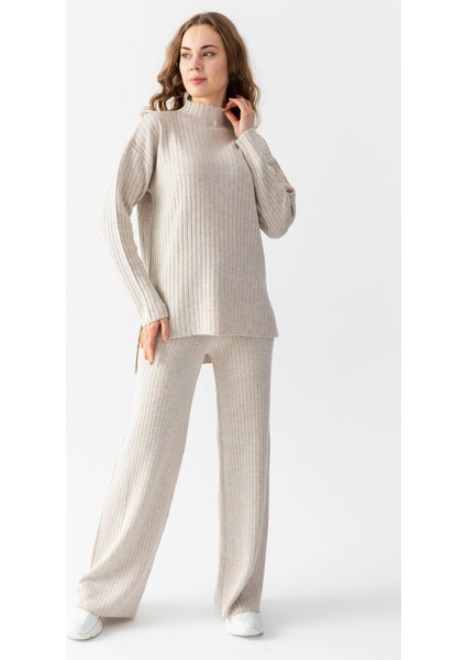Oversize Fitilli Alt Üst Triko Takım 6308