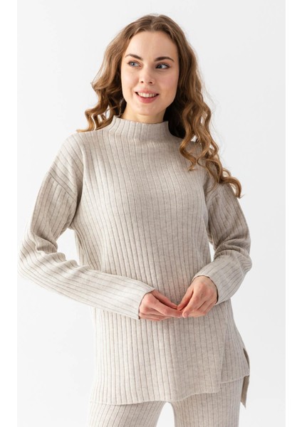Oversize Fitilli Alt Üst Triko Takım 6308