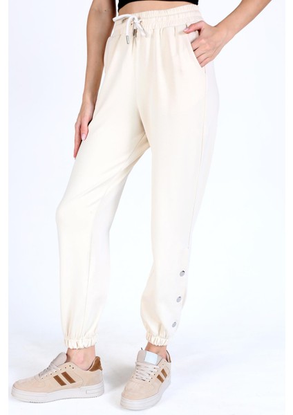 4281A Paça Çıtçıtlı Eşofman Bej fiyatları