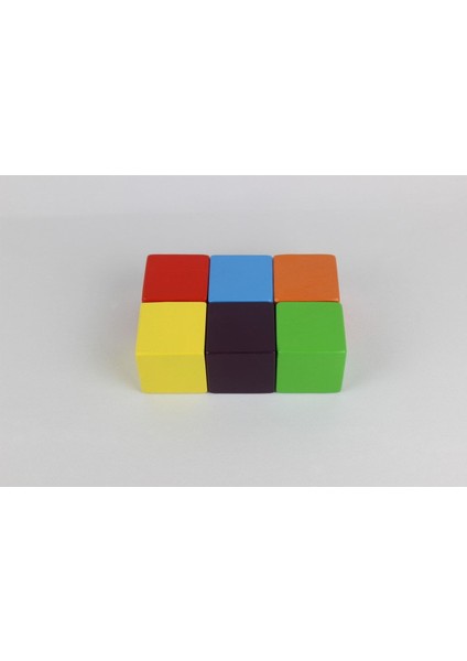 6 Lı Renkli Küçük Küp (3,2 Cm) modelleri