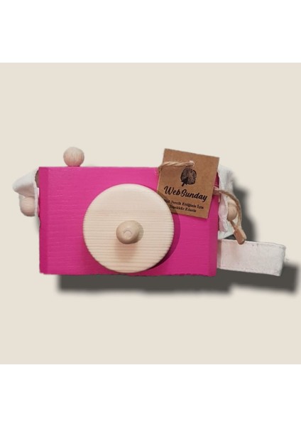 Dekoratif Organik Fotoğraf Makinesi, 1 2 3 Yaşındaki Erkek ve Kız Montessori Oyuncak- Fuşa