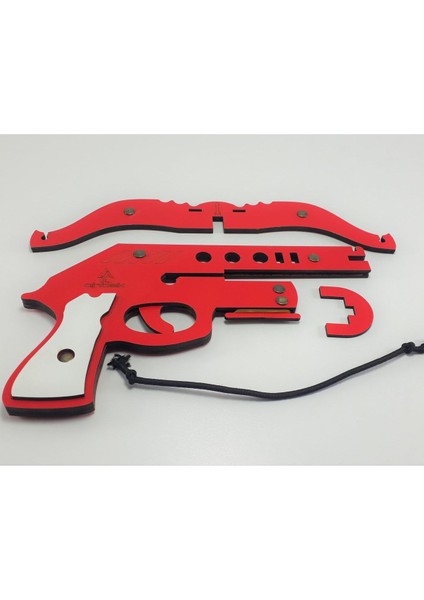 Ahşap Sünger Mermi Atan Oyuncak Tetikli Arbalet (Crossbow) Yay + Hedefler