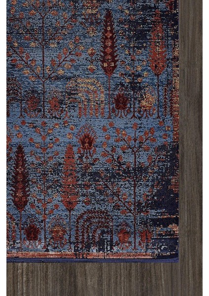 Bella 06471b Lacivert Terra Bohem Retro Tarz Ipek Halı fiyatları