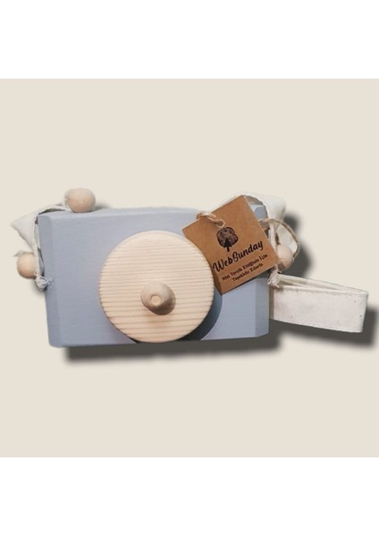 Dekoratif Organik Fotoğraf Makinesi, 1 2 3 Yaşındaki Erkek ve Kız Montessori Oyuncak- Gri modelleri