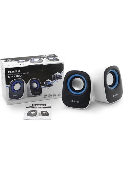 DK-AC-SP100 1+1 Multımedya USB Speaker Beyaz