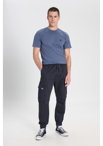 Wrangler Regular Fit Normal Kesim Normal Bel Dar Paça Lacivert Jogger Pantolon
