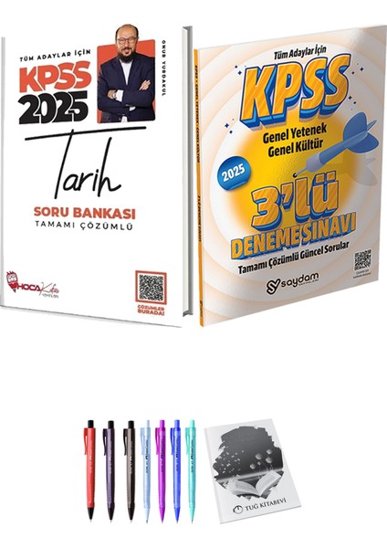 2025 Kpss Tarih Soru Bankası - Saydam Yayınları 2025 Kpss 3lü Deneme