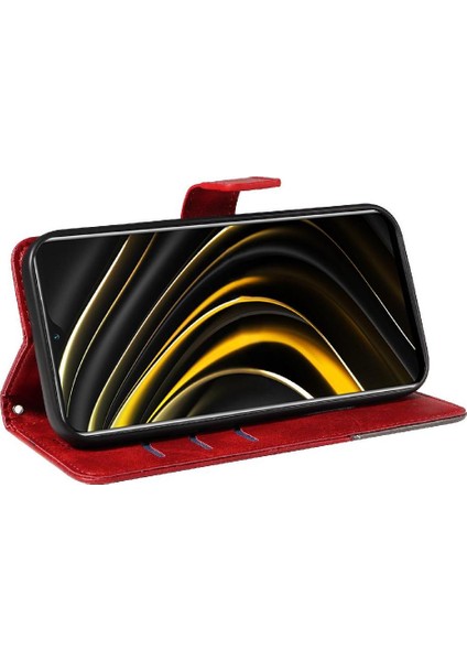 Elmas Dikiş ve Kart Yuvası Deri ile Xiaomi Redmi 9t Için Flip Case (Yurt Dışından)