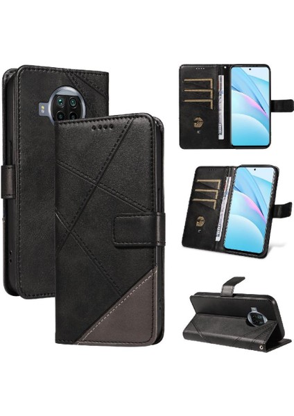 Elmas Dikiş Deri Telefon Kılıfı ile Xiaomi 10T Lite 5g Için Flip Case (Yurt Dışından)