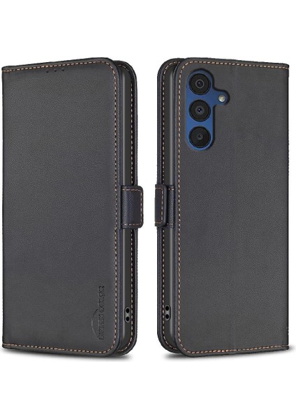 Samsung Galaxy A25 5g Kickstand Manyetik Darbeye Tpu Pu Için Flip Case (Yurt Dışından)