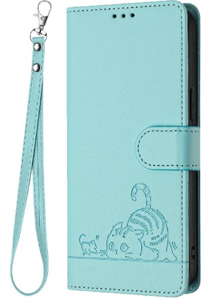 Xiaomi Mi A2 Kedi Rfıd Cüzdan Kapak Çevirin Kart Yuvası Tutucu Kickstand (Yurt Dışından)