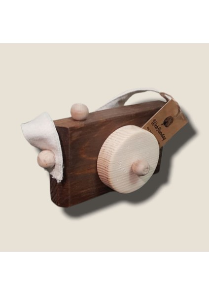 Dekoratif Organik Fotoğraf Makinesi, 1 2 3 Yaşındaki Erkek ve Kız Montessori Oyuncak-Kahverengi modelleri