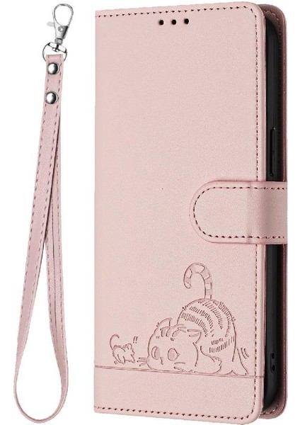 Xiaomi Poco M6 Pro 4g Kedi Rfıd Kart Yuvası Tutucu Kickstand Cüzdan (Yurt Dışından)