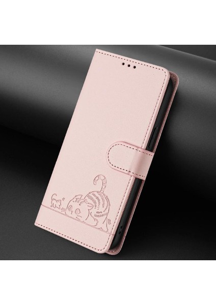 Xiaomi Poco M6 Pro 4g Kedi Rfıd Kart Yuvası Tutucu Kickstand Cüzdan (Yurt Dışından)