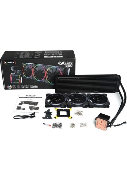 DKCCW360 Aquaforce W360 360MM Fixed Rgb Ledli Sıvı Soğutma