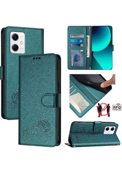 Xiaomi Redmi Için Not 12 5g Kart Yuvası Tutucu Kickstand Kedi Rfıd Flip (Yurt Dışından)