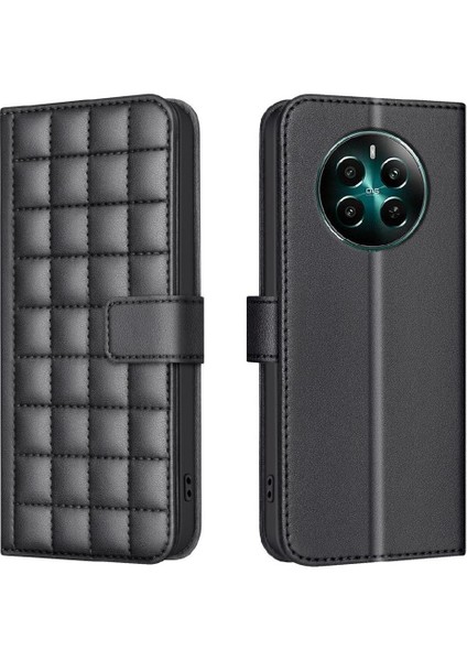 Realme 12 4g Iş Basit Tarzı Kart Yuvaları Tutucu Pu Için Flip Case (Yurt Dışından)
