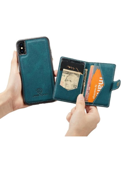 IPhone Için Kılıf X/xs Standı Ayrılabilir Manyetik Tasarım Cardholder Magsafe (Yurt Dışından)