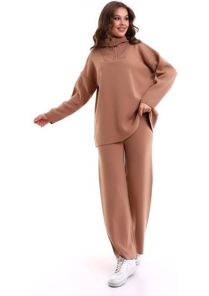 Oversize Fermuarlı Triko Alt Üst Takım 1805